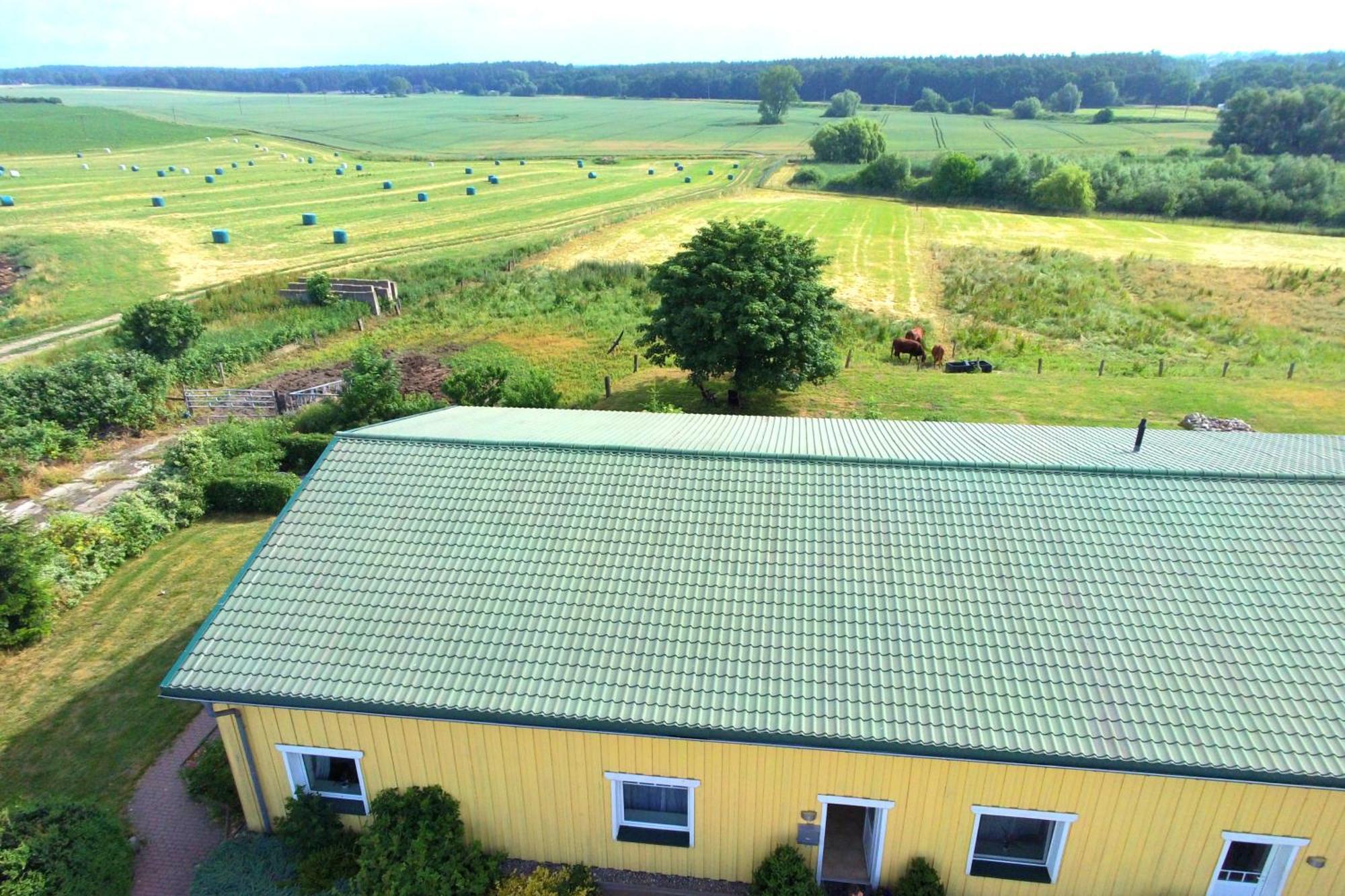 Ferienwohnung Feldblick Auf Dem Bauernhof Am Schweriner See Bad Kleinen Exterior foto